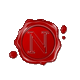 Single Letter Wax Seal Roman Style "N"