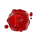 Single Letter Wax Seal Roman Style "P" Single Letter Wax Seal Roman Style "P"