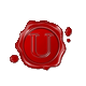 Single Letter Wax Seal Roman Style "U" Single Letter Wax Seal Roman Style "U"