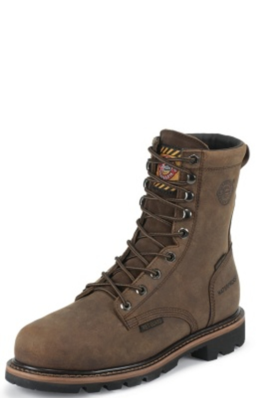 justin men's pulley soft toe boots