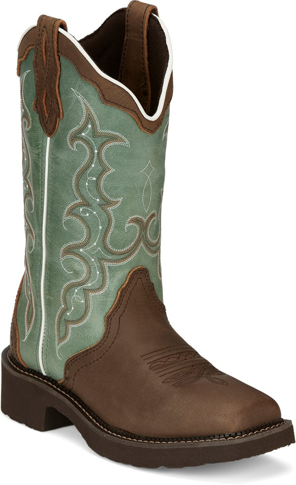 justin boots teal