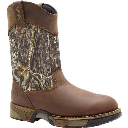 Rocky Mens Aztec Waterproof Camo Pull-On Boots 2871 BROWN  display picture 1