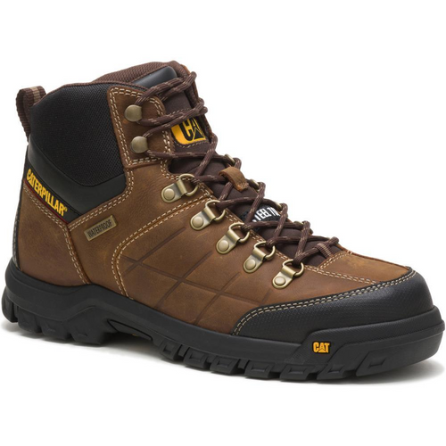 Caterpillar Men's Threshold Waterproof Steel Toe Work Boot P90935 Real Brown