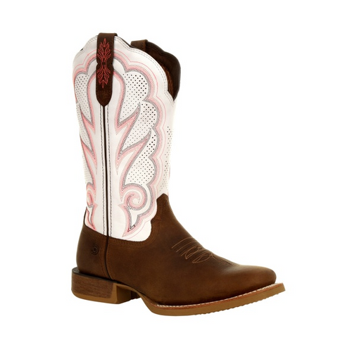 Durango® Lady Rebel Pro Women's White Ventilated Western Boot DRD0392 TRAIL BROWN AND WHITE