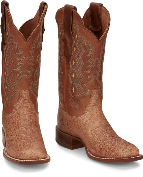 Justin Ladies Boots L8721 12" Magnolia Brandy Smooth