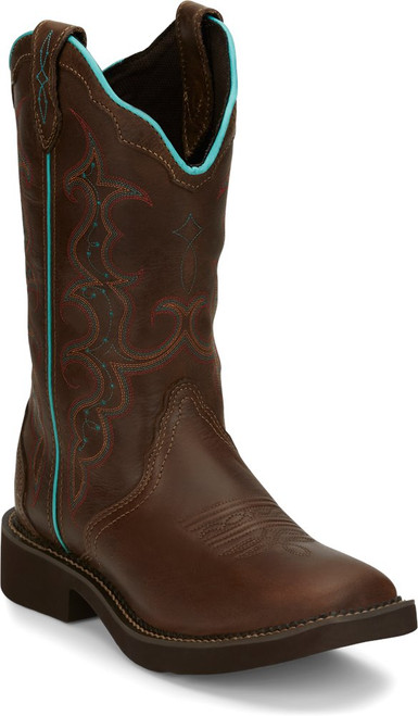 Justin Ladies Boots L2900 12" Raya Brown