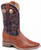 Boulet Mens Western Boots Smooth Brandy Ostrich 9523