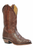 Boulet Mens Western Boots 4 Piece Smooth Cigar Ostrich 1505