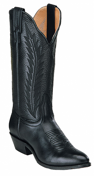 Boulet Ladies Western Boots Sporty Black Deer Tan 4074