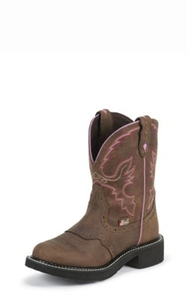 Justin Ladies Boots L9903 8" AGED BARK