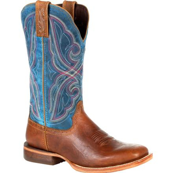 Durango® Arena Pro Women's Dark Bay Western Boot DRD0381 DARK BAY AND CARIBBEAN BLUE