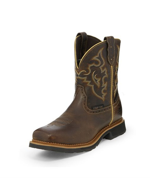 Justin Ladies Boots WKL9978 8 Jalena Safety Toe" Maple Tan