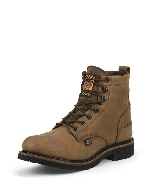 Justin Mens Boots WK968 6 Drywall" Aged Brown