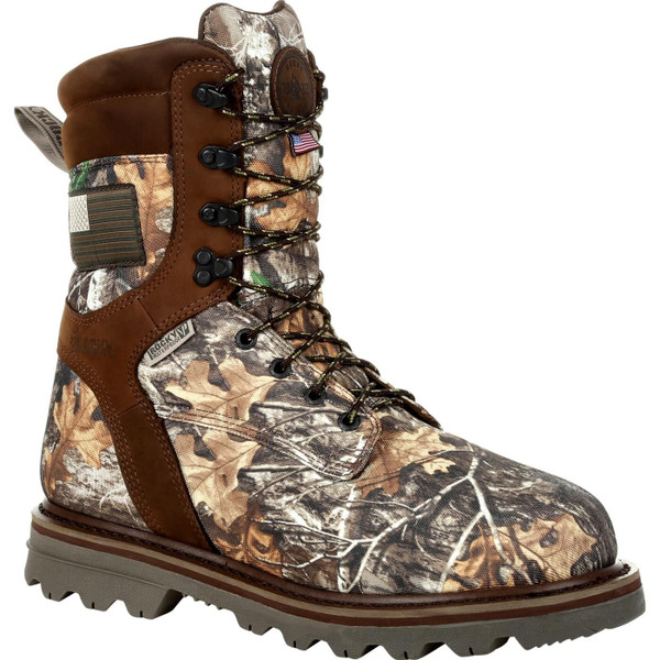Rocky Mens Stalker Waterproof 800G Insulated Made in the USA Outdoor Boot RKS0493 REALTREE EDGE