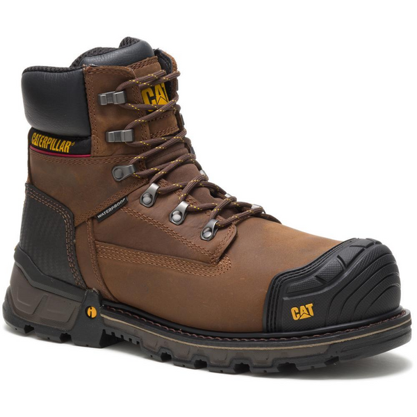 Caterpillar Men's Excavator XL 6" Waterproof Composite Toe Work Boot P90991 Dark Brown