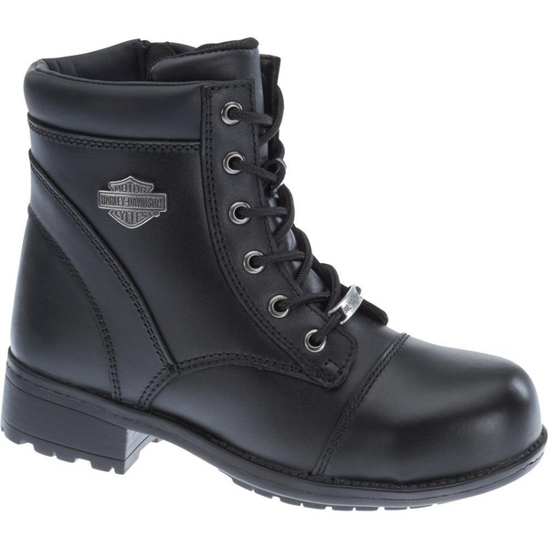 Harley Davidson Ladies Boots Raine Steel Toe D83883 Black ST