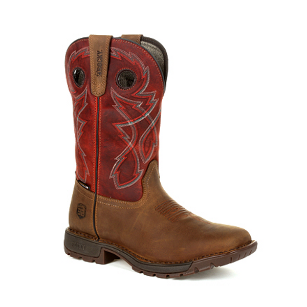 Rocky Mens Legacy 32 Waterproof Western Boot RKW0316 TAN RED