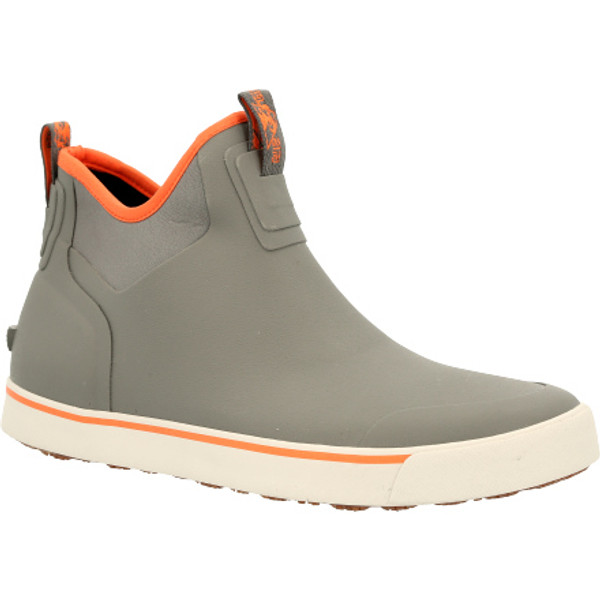 Rocky Mens Dry-Strike Waterproof Gray & Orange Deck Boot RKS0522 CHARCOAL GREY ORANGE