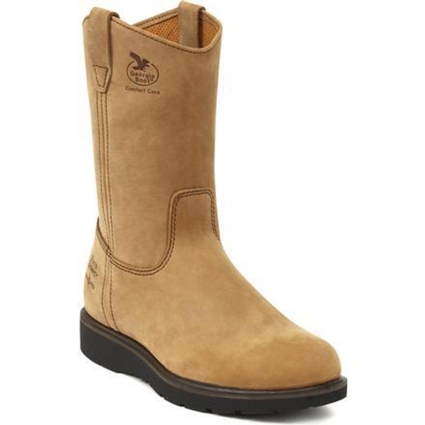 Georgia Boot Mens Farm and Ranch Pull On Work Boot Mens G4432 MISSISSIPPI TAN