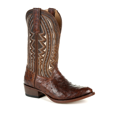 Durango Mens® Premium Exotic Full-Quill Ostrich Oiled Saddle Western Boot DDB027 Durango Premium Exotic Full-Quill Ostrich Western Boots  main image 2