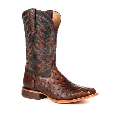 Durango Mens® Premium Exotic Full-Quill Ostrich Oiled Saddle Western Boot DDB027 Durango Premium Exotic Full-Quill Ostrich Western Boots  main image 3