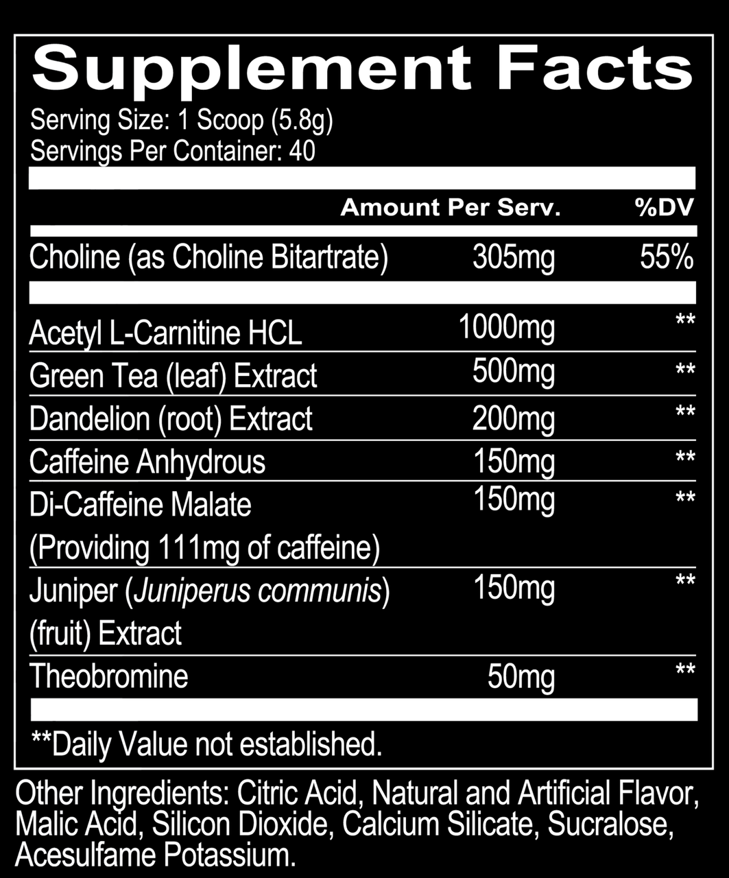 REDCON1 DOUBLE TAP FAT BURNER POWDER BLUE RASPBERRY, 40 SERVINGS HD