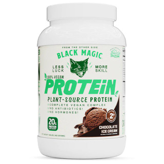 BLACK MAGIC SUPPLY HANDCRAFTED 100% VEGAN PLANT-SOURCE PROTEIN, CHOCOLATE ICE CREAM, 25 SERVINGS, 2 LB