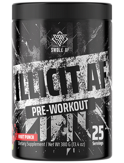 SWOLE AF ILLICIT AF V2 PRE-WORKOUT FRUIT PUNCH, 25 SERVINGS