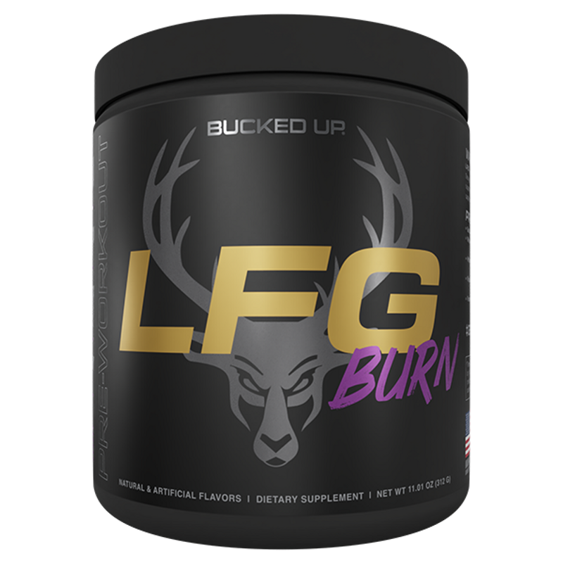 BUCKED UP LFG BURN PRE-WORKOUT RAZZLE DAZZLE ( PURPLE/BLUE RASPBERRY) , 30 SERVINGS