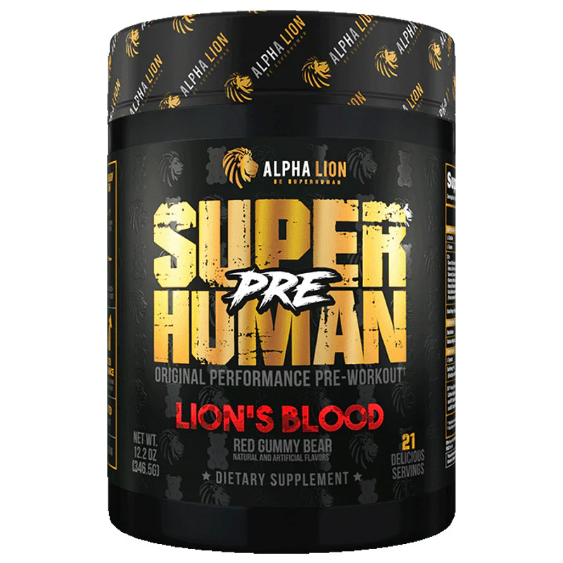 ALPHA LION SUPER HUMAN PRE LION'S BLOOD (RED GUMMY BEAR), 42 SERVINGS