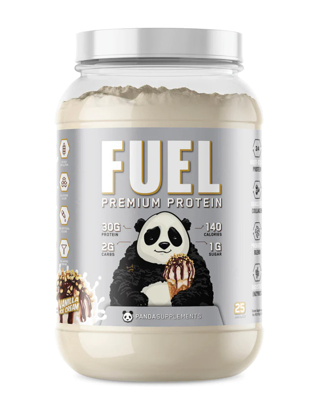 PANDA SUPPS FUEL PREMIUM PROTEIN VANILLA ICE CREAM, 25 SERVINGS