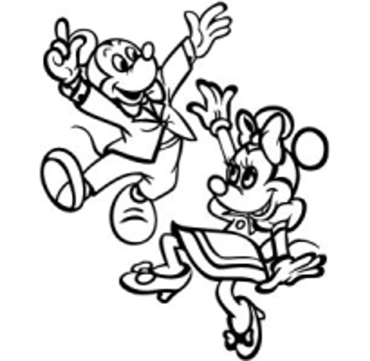 mickey mouse and minnie face coloring pages