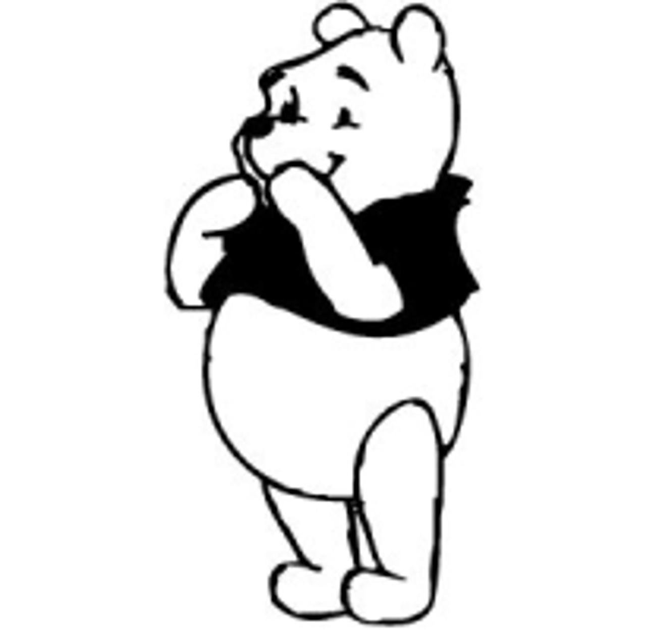 winnie the pooh black and white