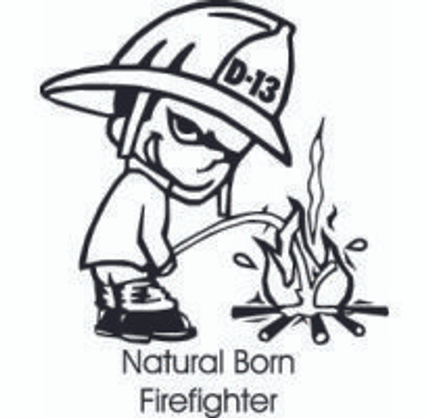 Pee On Fire Firefighter Sticker