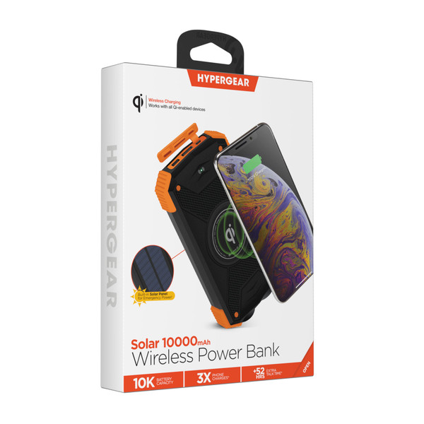 HyperGear Solar Wireless 10000mAh Portable Charger