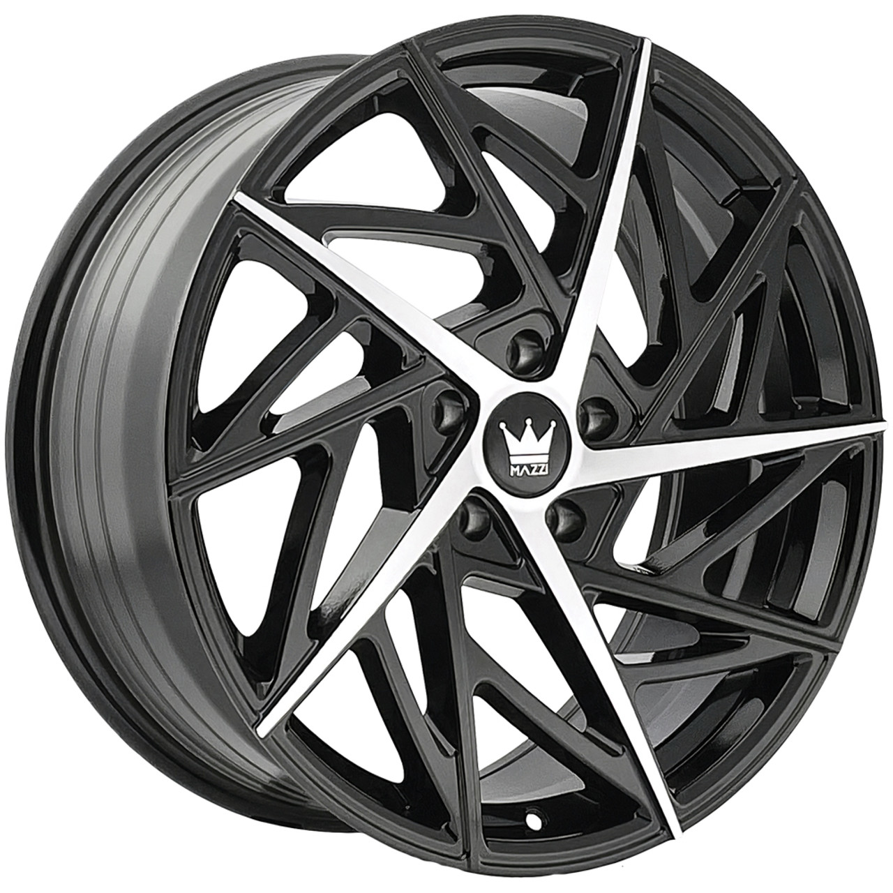 Mazzi 377 Freestyle 17x8 5x108 +35mm Black/Machined Wheel Rim 17