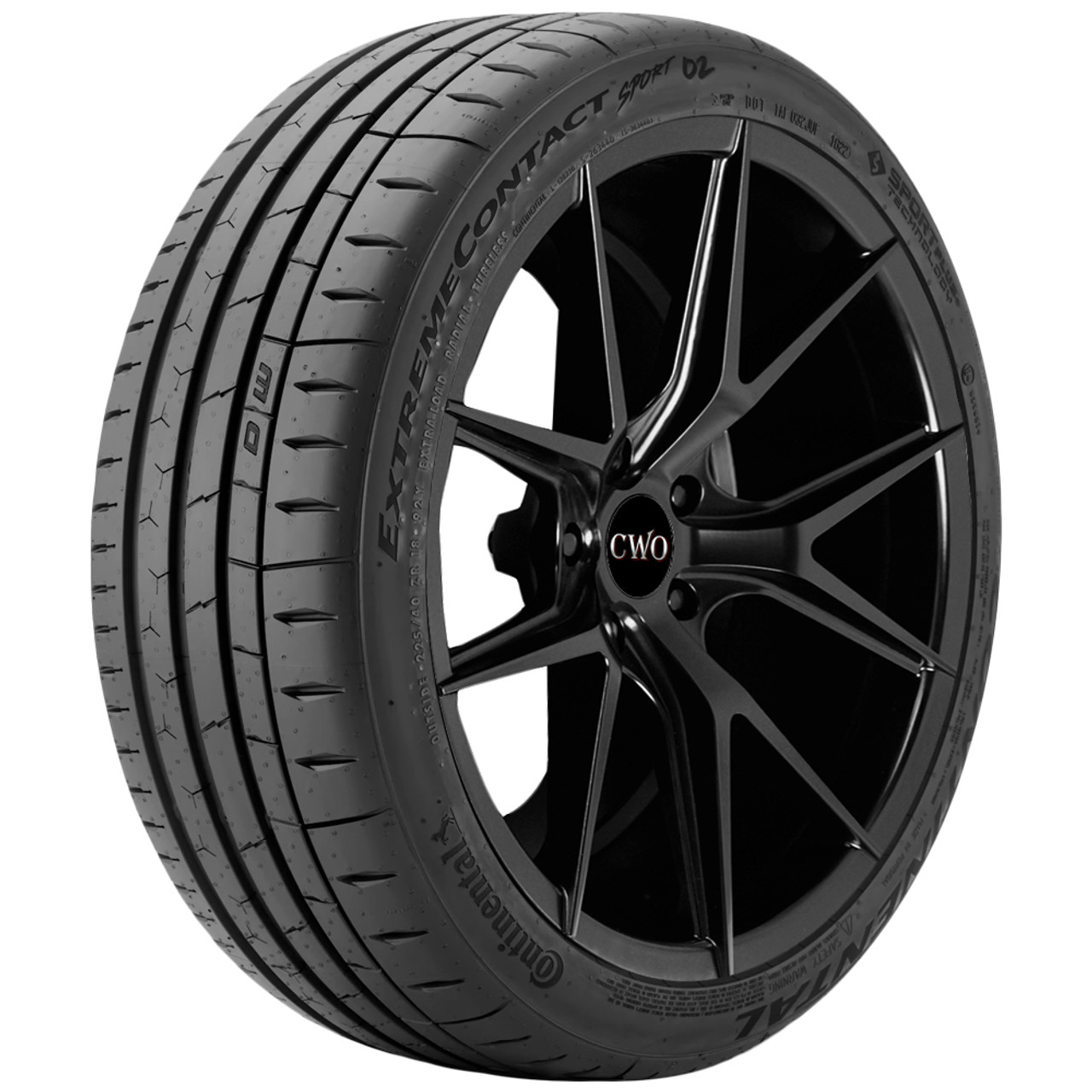 245/45ZR20 Continental Extreme Contact Sport 02 103Y XL Black Wall