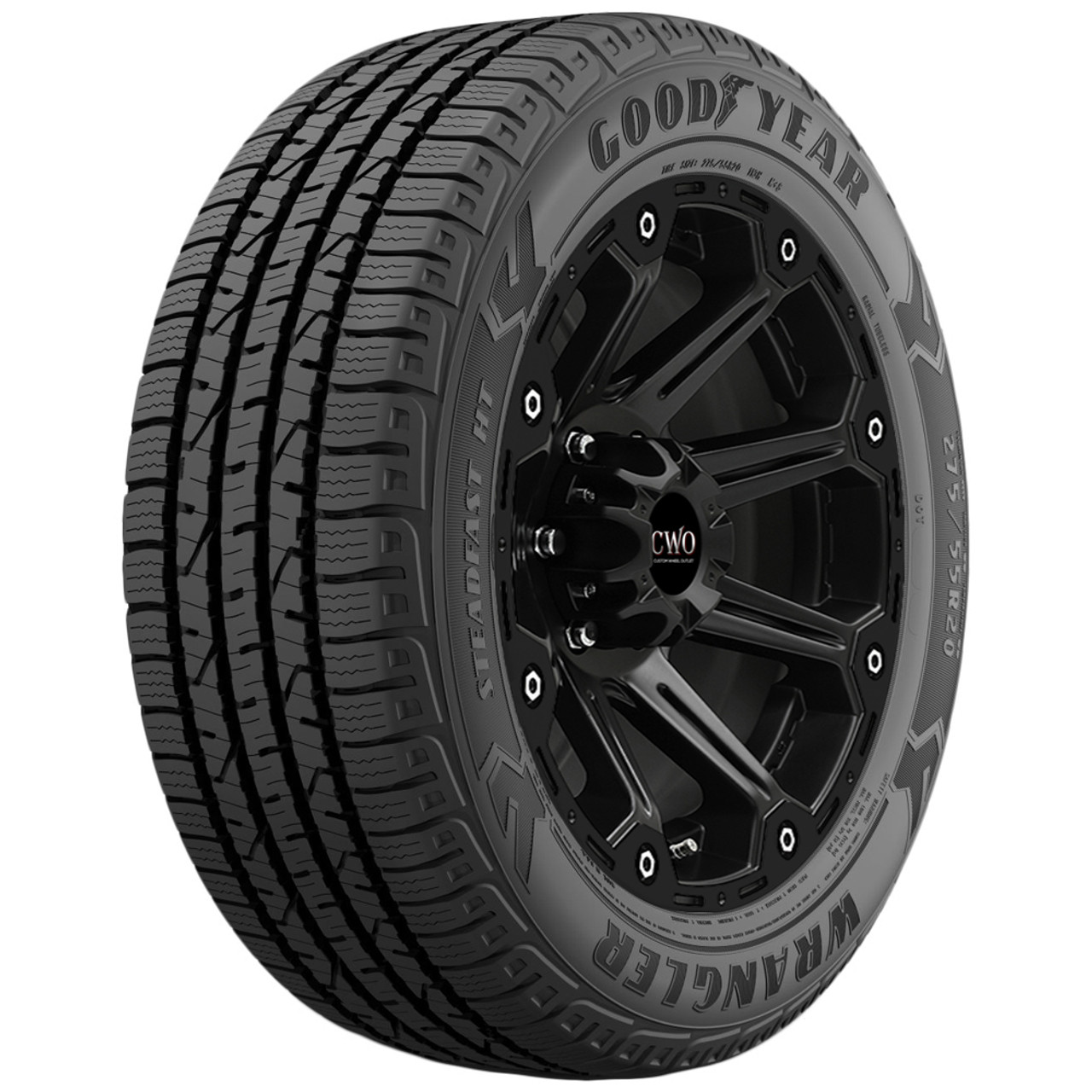 225/65R17 Goodyear Wrangler Steadfast HT 102H SL Black Wall Tire 269561969