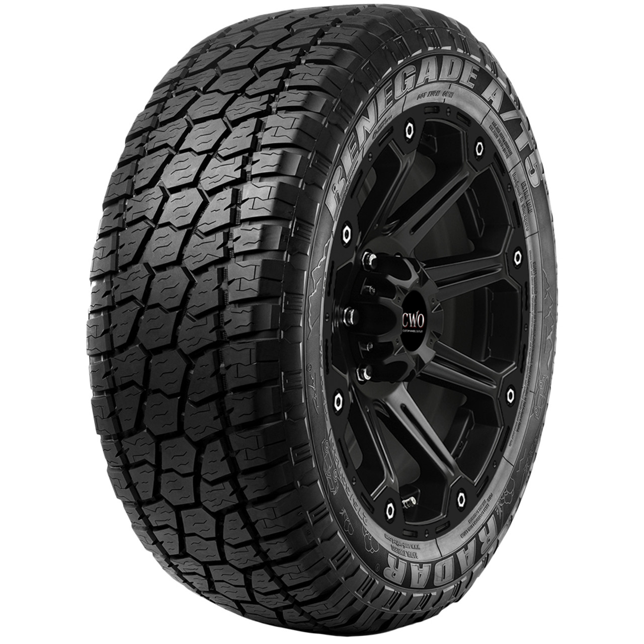 265/65R17 Radar Renegade A/T5 116T XL Black Wall Tire RZD0115