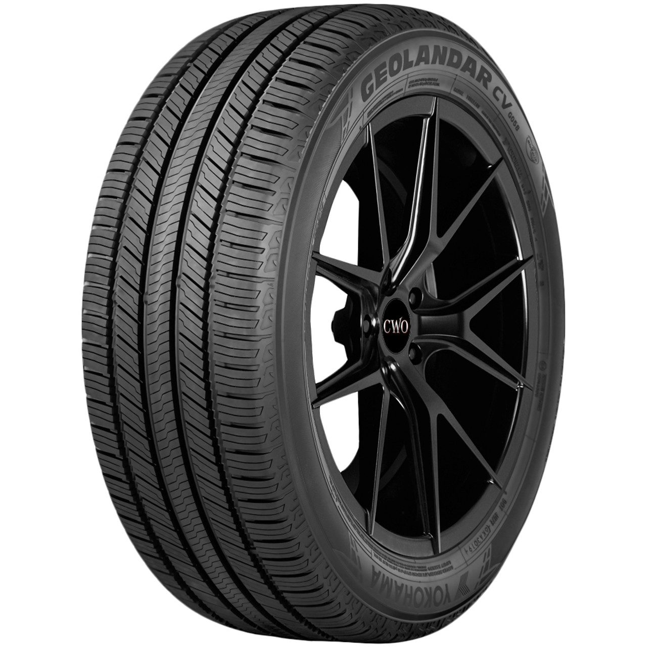 YOKOHAMA GEOLANDAR CV G058 225/55R17 SCHNEIDER RX810 ブラックポリッシュ/レッド 17インチ 7J+48 5H-114.3 4本セット