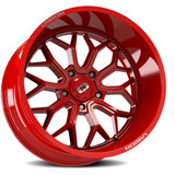 Vision 402 Riot 20x10 5x5" -25mm Red/Milled Wheel Rim 20" Inch 402-20073RTMS-25
