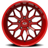 Vision 402 Riot 20x10 5x5" -25mm Red/Milled Wheel Rim 20" Inch 402-20073RTMS-25