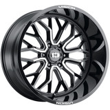 Vision 402 Riot 20x9 6x5.5" +12mm Black/Machined Wheel Rim 20" Inch 402-2983GBMF12