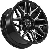 Vision 305 Rekluse 20x10 5x5" -25mm Black/Machined Wheel Rim 20" Inch 305-20073GBMF-25