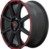 Motegi MR142 CS8 17x7 5x112/5x4.5" +40mm Black/Red Wheel Rim 17" Inch MR14277046940