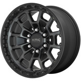 KMC KM718 Summit 17x8.5 6x5.5" +18mm Black/Gray Wheel Rim 17" Inch KM71878568418