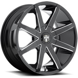 DUB S109 Push 22x8.5 6x120/6x132 +35mm Black/Milled Wheel Rim 22" Inch S1092295D6+35