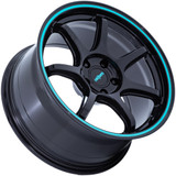 Rotiform RC208 BPU 19x8.5 5x100 +35mm Black/Teal Wheel Rim 19" Inch RC208BL19855M35