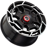 VCT Fusion 20x8.5 5x112/5x4.5" +38mm Black/Machined Wheel Rim 20" Inch FUS-208551214+38BM