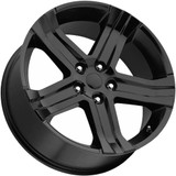 Factory Reproductions FR69 RT 24x10 5x5.5" +25mm Gloss Black Wheel Rim 24" Inch 69410255502